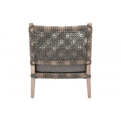 Essentials - Woven Costa Outdoor Club Chair in Dove Flat Rope