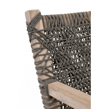 Essentials - Woven Costa Outdoor Club Chair in Dove Flat Rope