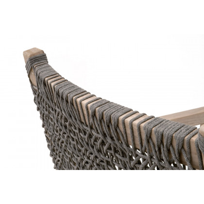 Essentials - Woven Costa Outdoor Club Chair in Dove Flat Rope