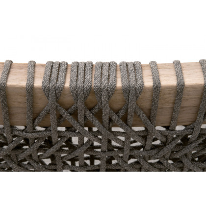 Essentials - Woven Costa Outdoor Club Chair in Dove Flat Rope