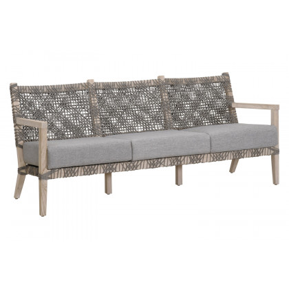 Essentials - Woven Costa Outdoor 77" Sofa in Dove Flat Rope