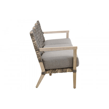 Essentials - Woven Costa Outdoor 77" Sofa in Dove Flat Rope