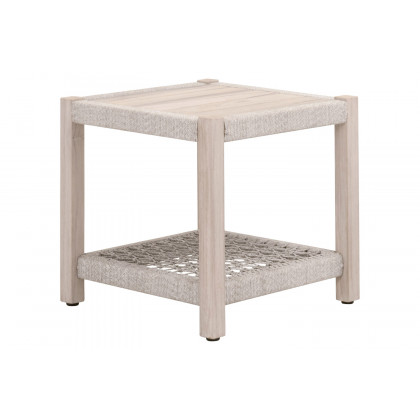 Essentials - Woven Wrap Outdoor End Table in Taupe