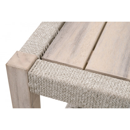 Essentials - Woven Wrap Outdoor End Table in Taupe