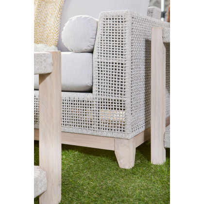 Essentials - Woven Wrap Outdoor End Table in Taupe