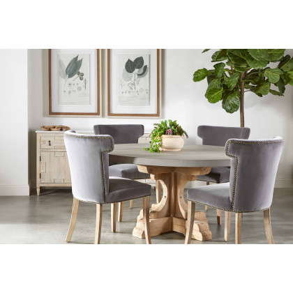 Essentials Celina Dining Chair - Dark Dove Velvet