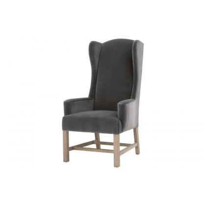 Essentials - Bennett Arm Chair in Dark Dove Velvet