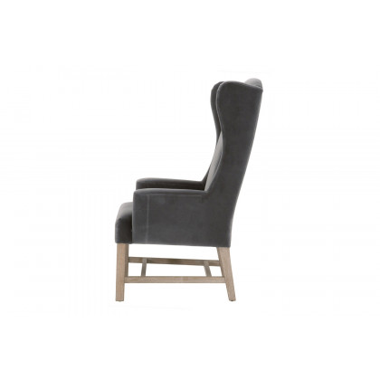 Essentials - Bennett Arm Chair in Dark Dove Velvet