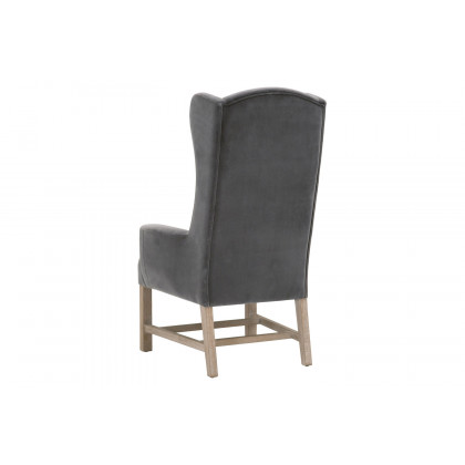 Essentials - Bennett Arm Chair in Dark Dove Velvet