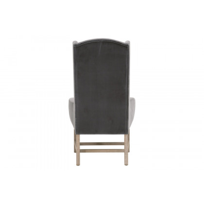 Essentials - Bennett Arm Chair in Dark Dove Velvet