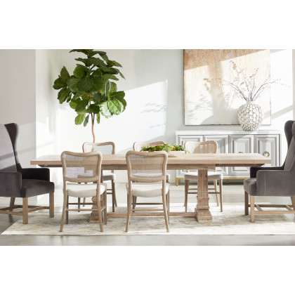 Essentials - Bennett Arm Chair in Dark Dove Velvet