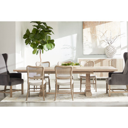Essentials - Bennett Arm Chair in Dark Dove Velvet