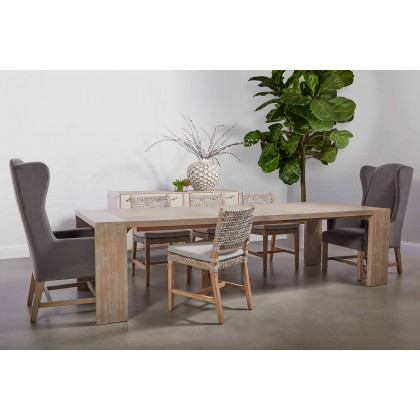 Essentials - Bennett Arm Chair in Dark Dove Velvet