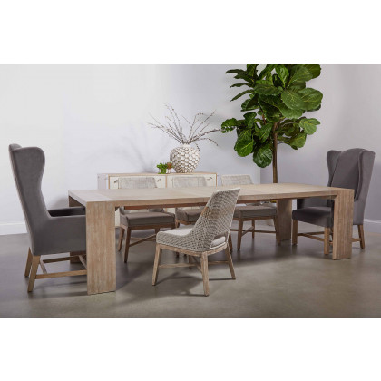 Essentials - Bennett Arm Chair in Dark Dove Velvet