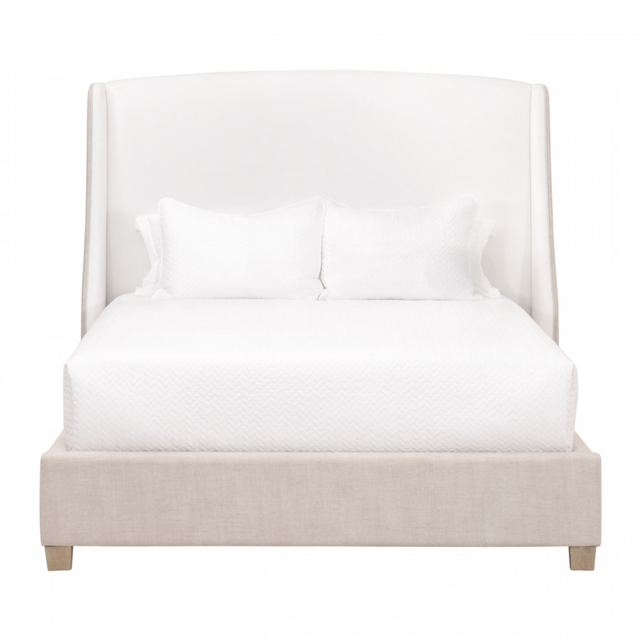 Essentials - Sloan Cal King Bed in LiveSmart Peyton-Pearl, Bisque, Natural Gray Oak