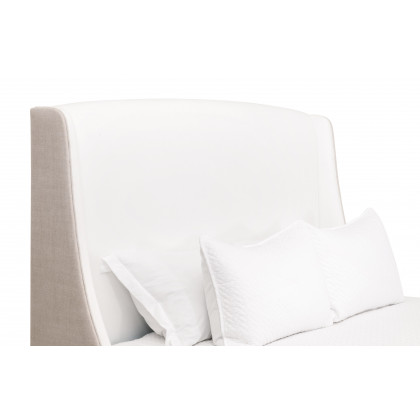 Essentials - Sloan Cal King Bed in LiveSmart Peyton-Pearl, Bisque, Natural Gray Oak
