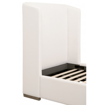 Essentials - Stewart Twin Size Upholstered Bed in LiveSmart Peyton-Pearl, Natural Gray Oak