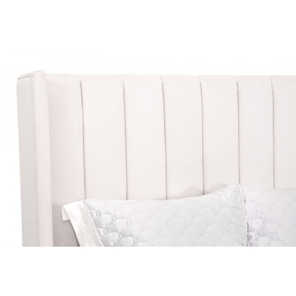 Essentials Chandler Queen Bed - Cream Velvet