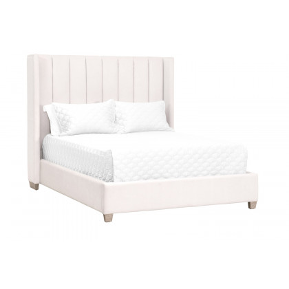 Essentials Chandler Cal King Bed - Cream Velvet