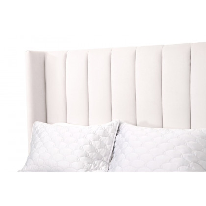 Essentials Chandler Cal King Bed - Cream Velvet