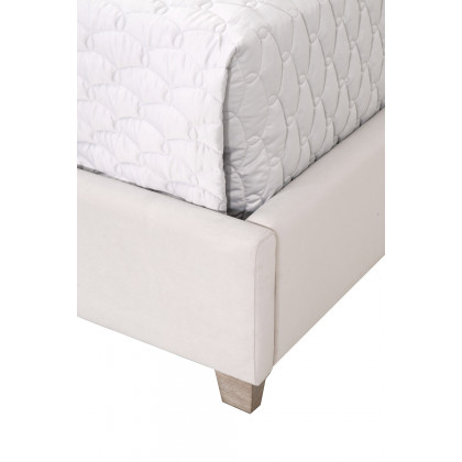 Essentials Chandler Cal King Bed - Cream Velvet