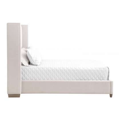 Essentials Chandler Standard King Bed - Cream Velvet