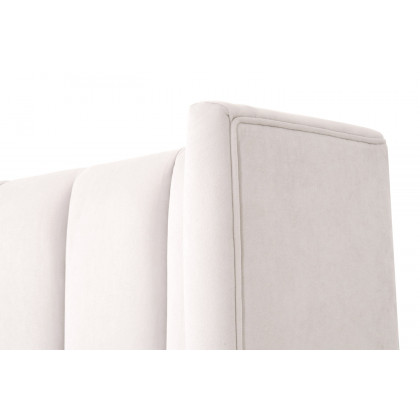 Essentials Chandler Standard King Bed - Cream Velvet