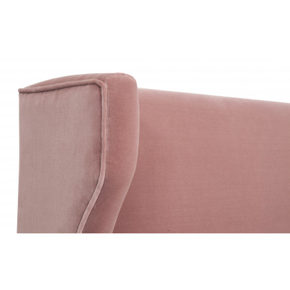 Essentials Balboa Queen Bed - Petal Velvet, Natural Gray Oak