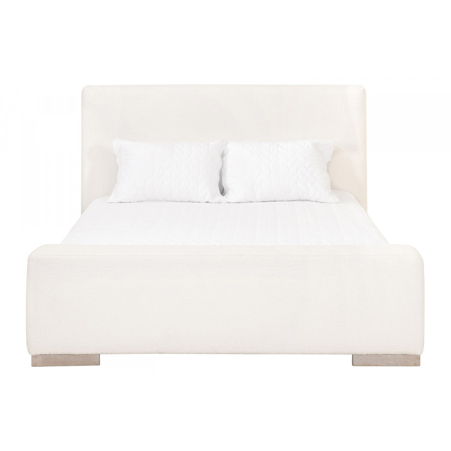 Essentials Warren Standard King Bed - Performance Boucle Snow Natural Gray