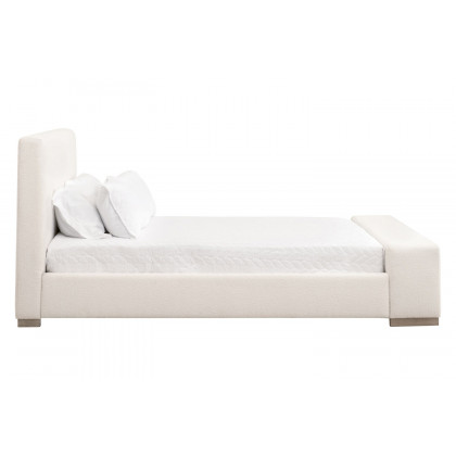 Essentials Warren Standard King Bed - Performance Boucle Snow Natural Gray