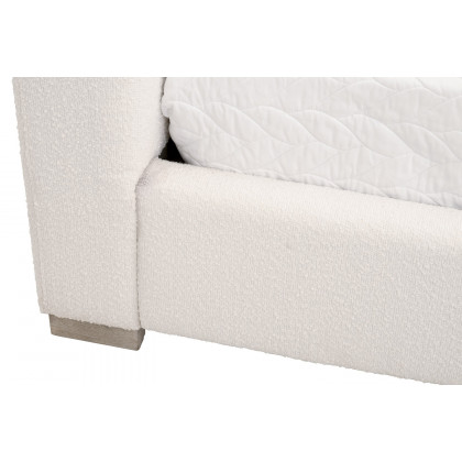 Essentials Warren Standard King Bed - Performance Boucle Snow Natural Gray