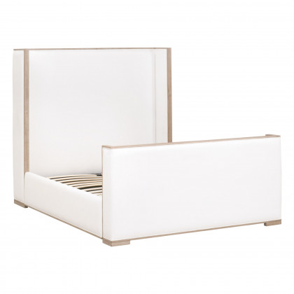 Essentials Tailor King Size Upholstered Bed - LiveSmart Peyton-Pearl, Natural Gray Oak