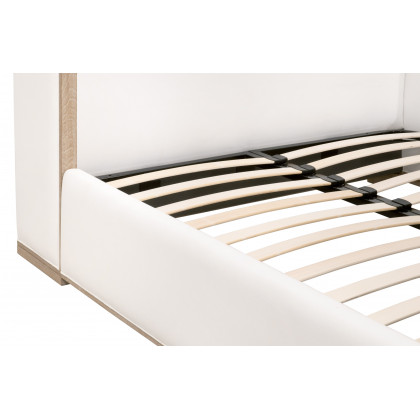 Essentials Tailor King Size Upholstered Bed - LiveSmart Peyton-Pearl, Natural Gray Oak