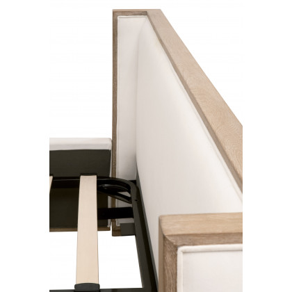 Essentials Tailor King Size Upholstered Bed - LiveSmart Peyton-Pearl, Natural Gray Oak