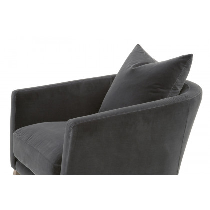 Essentials Gordon Club Chair - Dark Dove Velvet