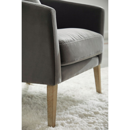 Essentials Gordon Club Chair - Dark Dove Velvet