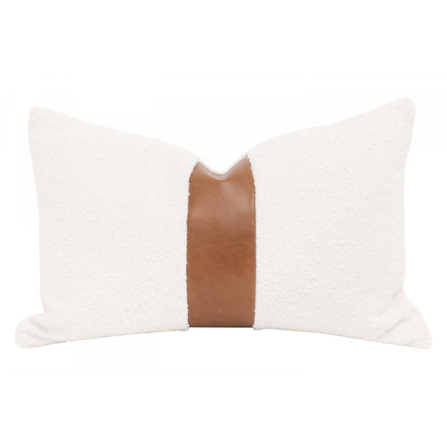 Essentials - The Split Decision 20" Essential Lumbar Pillow, Set of 2 in Performance Boucle Snow