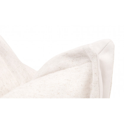 Essentials - The Little Bit Country 22" Pillow Set of 2 in Performance Textured Cream Linen, LiveSmart Machale-Ivory Flange