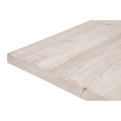 Essentials - Bella Antique Bridge Dining Table in White Wash Pine
