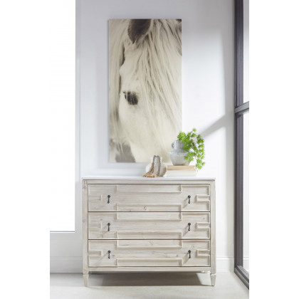 Essentials - Bella Antique Emerie Entry Cabinet in White Wash Pine
