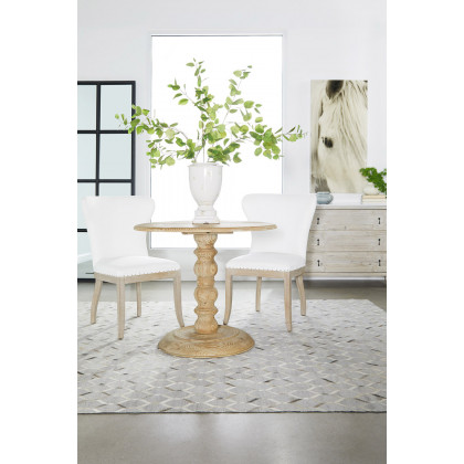 Essentials - Bella Antique Emerie Entry Cabinet in White Wash Pine
