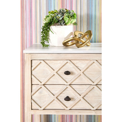 Essentials - Bella Antique Willow Entry Cabinet in White Wash