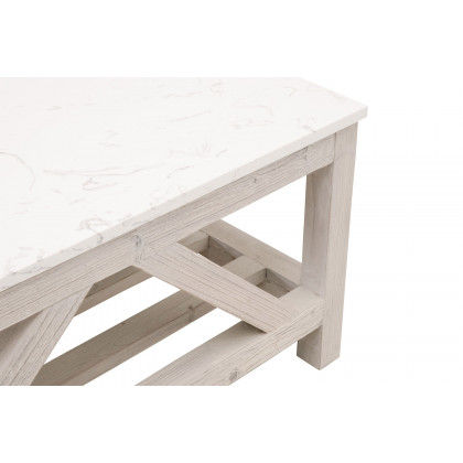 Essentials Bella Antique Spruce Coffee Table - White Wash Pine