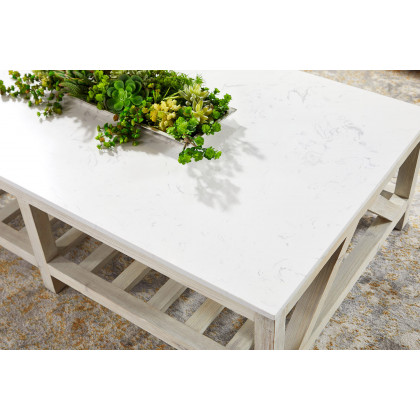 Essentials Bella Antique Spruce Coffee Table - White Wash Pine