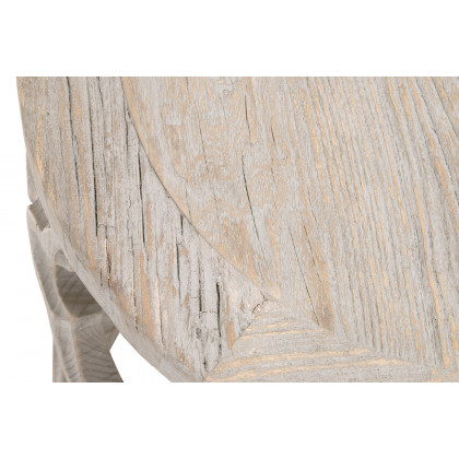 Essentials Bella Antique Clover End Table - Smoke Gray