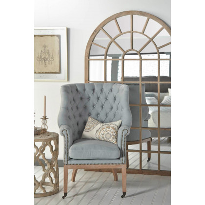 Essentials Bella Antique Clover End Table - Smoke Gray
