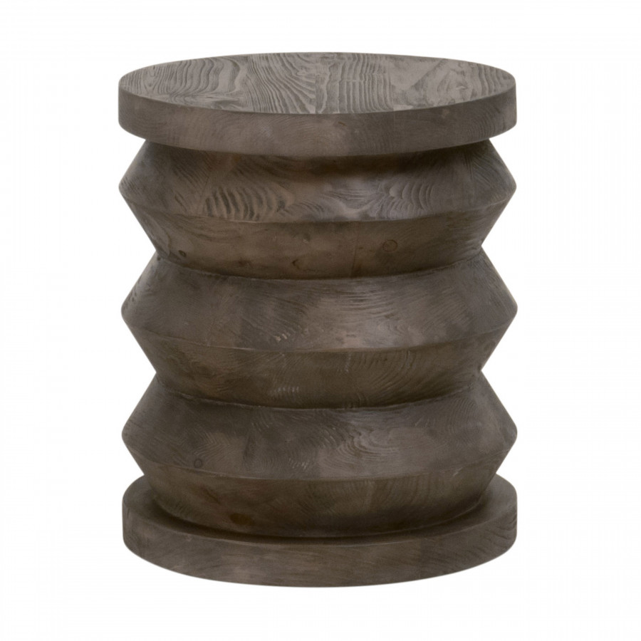 Essentials Bella Antique Pier Accent Table - Drift Brown Pine
