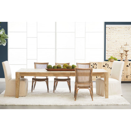 Essentials - Bella Antique Canal Extension Dining Table in Smoke Gray