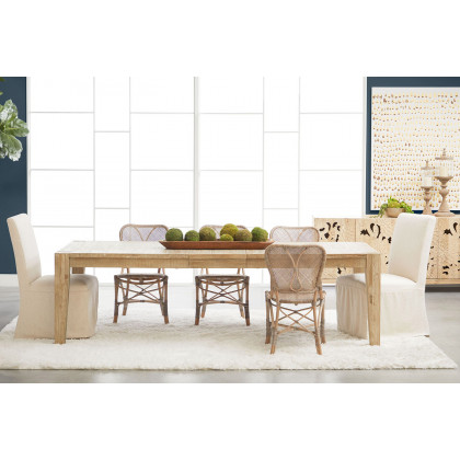 Essentials - Bella Antique Canal Extension Dining Table in Smoke Gray