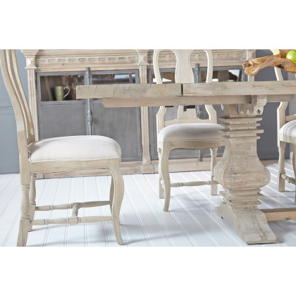 Essentials - Bella Antique Monastery Extension Dining Table in Smoke Gray